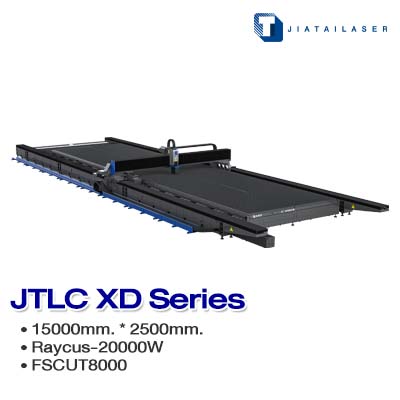JTLC15025-20000XD Fiber Laser Cutting Machine Raycus - เครื่องตัดไฟเบอร์เลเซอร์โต๊ะประกอบออกแบบขนาดได้ตามต้องการ Jiatai Laser